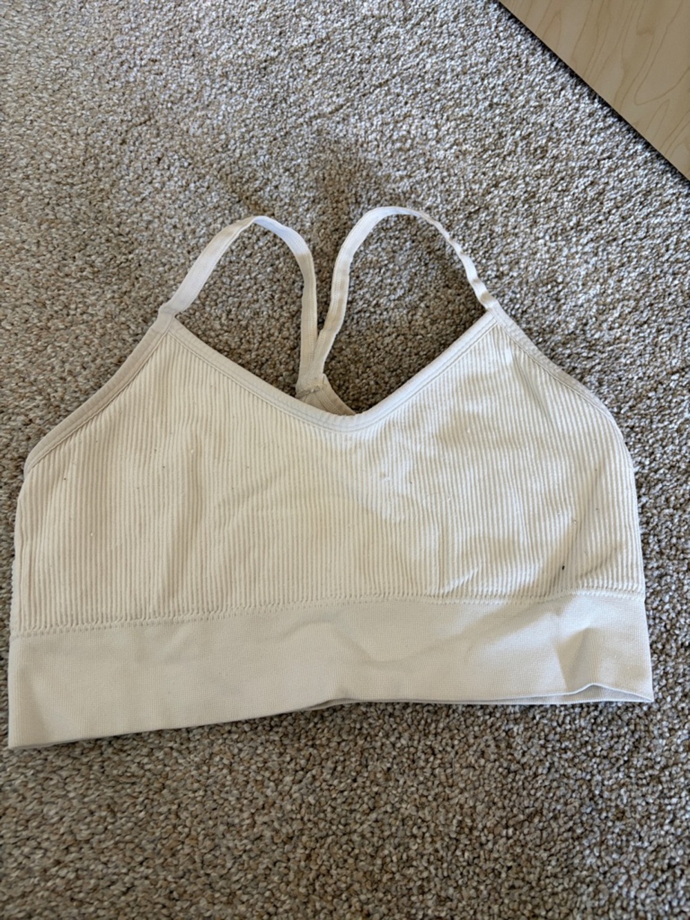 Maurices Ribbed Seamless Bralette - Cream